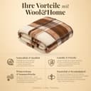 Wool & Home Merino Wolldecke 220x200 cm – Kuscheldecke aus 100% Merinowolle, Einfarbig Grau – Gewicht 500 g/m² – Atmungsaktiv und Langlebig - 2