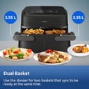 Philips Airfryer Serie 1000, Friggitrice ad aria con singolo/doppio cestello flexi da 7.1L e separatore, doppia resistenza e termostasti separati, RapidAir, 10 modalità, compatto, HomeID (NA154/00) - 4