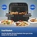 Philips Dual Basket Airfryer 1000 Series - 7.1L Mega Draw or Dual 3.5L+3.5L cooking zone, RapidAir Technology, 10 Cooking Functions, 90% Less Fat, Compact Design, (NA154/09) - 5