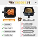 Silikonform Heißluftfritteuse Zubehör für Philips Airfryer 5000 Serie XXL, 7,2L ‎HD9285/90, Air Fryer Silikon Einsatz, Backform Zubehör für Philips 5000 Series ‎HD9285/90 Philips 7.2L - 5