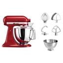 Kitchenaid Planetaria - Artisan - Robot da Cucina con testa inclinabile e 7 accessori - 4.8 L - Impastatrice - Color Rosso imperiale - 4