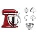 KitchenAid Artisan Food Processor Tilting Food Processor Dough Kneading Machine with 5 Accessories, 2 Stainless Steel Bowls, 4.8 L, Empire Red - 4