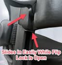 Armrest Stabilizer for Herman Miller Aeron Chairs – Fix Loose Flip-Lock Armrests, Easy Tool-Free Install, Wobble-Free Support (2-Pack) - 2