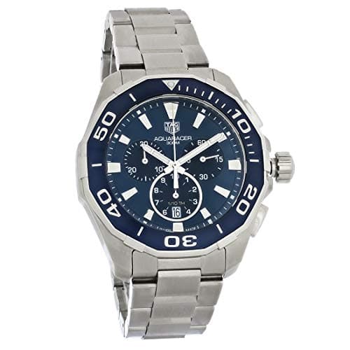 Tag Heuer Mens Aquaracer Stainless Steel Chronograph Watch, Diving Watch,Chronograph,Quartz Movement