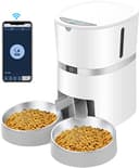 WellToBe Smart Futterautomat Katze & Hund, WiFi Automatischer Futterspender für 2 Katze, Pet Feeder mit Timer, Ton-Aufnahmefunktion, App-Steuerung, Portion Steuerung, zu 6 Mahlzeiten am Tag (Weiß) - 1