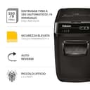 Fellowes distruggi documenti automatico a frammento 150C, 150 fogli, per piccolo ufficio, da 1 a 3 utenti, distruggidocumenti silenzioso con retromarcia automatica e modalità riposo, nero - 2