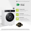 Samsung Lavatrice Bespoke AI WW11DB7B94GE/U3, Libera installazione, 11 Kg, Wifi, Ecodosatore, AI Energy Mode, Carica Frontale, Corpo: Bianco, Oblò e Pannello: Nero, 60l x 85h x 60p cm - 2
