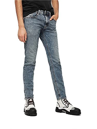 Diesel Pantalones vaqueros para hombre Thommer Skinny, Azul (Blau 01), 28W x 30L