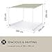 Blumfeldt Gazebo 3m x 3m, Pergola Kit Event Shelter w/ Canopy, Large Portable Garden Gazebo with Wheels for Patio, BBQ, & Hot Tub, Windproof and Waterproof Pergola Roof, Aluminium Steel Frame, UV 50+ - 4
