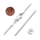 CASSIECA Cadena De 925 Plata Mujer Collar 0.9mm Collar Cadena Serpiente Collar Plata Mujer Joyas De Mujer 46cm - 1