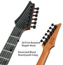 Ibanez Gio GRGR221FA-TDK Electric Guitar - RG Solid Body - 6 String - IBZ-6 Pickups - Roasted Maple Neck - Flamed Maple Art Grain Top in Transparent Indigo Black - 5