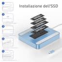 PULWTOP USB C HUB Per iMac 24“ 2021/2023/2024,7 In 1 HUB USB Per iMac M1/M3/M4, Accessori iMac Con USB C 10Gbps,3*USB A,Lettore Di Schede SD/TF,Supporto Espandere M.2 NVME SSD(Non Incluso),Azzurro - 4