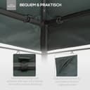 Outsunny Ersatzdach für Pavillon 3 x 4 m wasserabweisend Pavillondach mit Doppeldach Ersatzbezug für Gartenpavillon Ersatzteile aus Polyestet-Stoff Kohlegrau - 4