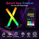 HOTUT Barra de Luz LED RGB, 2PCS 30cm Barras de Luz Sincronización Musical y Control por App y Mando a Distancia, Carga USB Barra de Luz LED RGB TV y Gaming Iluminación y Decoración - 4