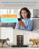 HoneyGuaridan 5L Distributore Automatico Cibo Gatti Adatto a Due Gatti, Dispenser Crocchette Gatto Con 2.4G/5G WiFi, Programmabile 6 Pasti al Giorno, Registrazione Vocale 10s, Doppia Alimentazione - 3