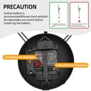 Grande orologio da parete moderno a pendolo per soggiorno, cucina, ufficio, camera da letto, design minimalista, funzionamento a batteria, orologio rotondo in metallo, decorazione per la casa, 60 cm - 3