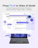 Inateck Tablet Keyboard with Touchpad, AI Function, Ultra Slim Bluetooth Keyboard for Windows/iPad OS/Android/iOS, 7-Color Backlight, Supports Self-Developed App, KB01104 - 7