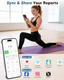 arboleaf USB Rechargeable Smart Body Fat Scale, High Precision Weighing Scale with Dual-Row LED Display, Digital Bathroom Scale with 14 Body Composition Metrics for BMI Muscle Mass, 400lb/180kg - 6