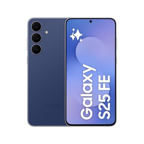 Samsung Galaxy S25 FE 512GB, Teléfono Móvil con IA, Marco Ligero 7,5mm, Pantalla FHD+ 6,7", Cámara 50MP, Exynos 2400, 8GB RAM, Garantía Fabricante 3 Años + 1 Año Extra, Azul Marino (Versión Española)