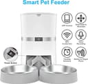WellToBe Smart Futterautomat Katze & Hund, WiFi Automatischer Futterspender für 2 Katze, Pet Feeder mit Timer, Ton-Aufnahmefunktion, App-Steuerung, Portion Steuerung, zu 6 Mahlzeiten am Tag (Weiß) - 2