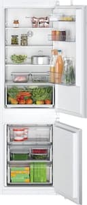 Bosch KIN86NSE0, Serie 2, Einbau-Kühl-Gefrierkombination, 177,5 x 56 cm Nische, 184 L Kühlen & 76 L Gefrieren, Made in Germany, No Frost, MultiBox XXL für Obst und Gemüse, flüsterleise, LED Light - 1