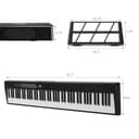 88 Key Folding Piano Keyboard, Semi-Weighted Digital Piano with Bluetooth MIDI, Electric Piano for Beginners, Carrying Case Included - 9