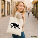 huuraa borsa per il trasporto Mono Borsa regalo in tessuto naturale 10 litri cotone Mono accessorio - 2