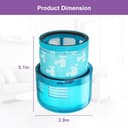 Hechuang Confezione da 2 filtri di ricambio per aspirapolvere Dyson Gen5detect, Gen5outsize senza fili. Filtro di ricambio compatibile con aspirapolvere Dyson Gen 5 Cordless Stick - 6