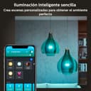 Philips Hue - Bombilla Inteligente, A60 E27, Luz Blanca y de Colores, 9W (Eq. 75W) 1100 lm, Compatible con Alexa y Google Home - Pack de 2 Bombillas LED inteligentes + Botón Inteligente + Hue Bridge - 3