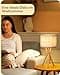 EDISHINE Wooden Bedside Lamp, LED Table Lamp, Living Room, Vintage Table Lamp with Cable, Linen Lampshade, Country House Style, E27 Lamp, Tripod for Bedroom, Living Room, Gift, Beige Natural Wood - 6