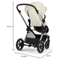 CYBEX Gold Kinderwagen EOS Lux 2-in-1, Reisesystem, Ab Geburt bis 22 kg (ca. 4 Jahre), Seashell Beige - 8