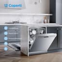 Midea MFD60S121X-IT Lavastoviglie Libera Installazione con 12 coperti, 6 Programmi, Partenza Ritardata, Funzione di Mezzo Carico, 60 cm - Inox - 2