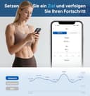 GE Körperfettwaage Digital mit Großem Display, Smart Waage mit Körperfett und Muskelmasse mit APP 14 Körpermaße BMI Bluetooth Personenwaage bis 180 kg / 400 lb - 5