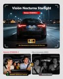 3 Canales Dashcam Cámara Coche 4K STARVIS 2 y HDR - Camara vigilancia Coche 4K Frontal,1080P Interior y Trasero,WiFi 6,GPS,G-Sensor,vigilancia del estacionamiento Las 24 Horas, Tarjeta de 64GB - 3
