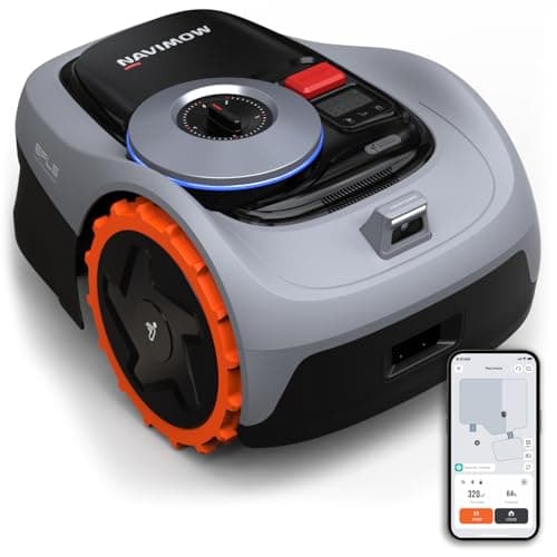 Segway Navimow i105E Robot Cortacésped Perimetral sin Cables, máx. 600 m², Ganador de la Prueba robótica RTK Vision, protección contra erizos, mapeo automático con IA