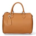 Chicca Borse Borsa donna bauletto a mano 30x23x18cm vera pelle dollaro artigianale - Cuoio - 4