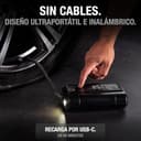 NOCO Air AL5: Inflador de neumáticos inalámbrico de 5A – Compresor de aire portátil a batería – Caudal de 17 SLPM, infla de 0 a 40 PSI en 7 min – Manómetro digital y apagado automático - 3