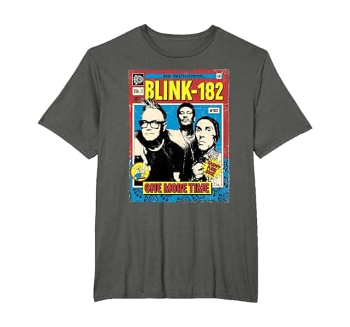 Comic Oficial de Blink-182 One More Time Camiseta, Hombre Tallas Grandes, Asfalto, 2X Alto