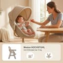 bebe2luxe Louna : Multifunktionale Wiege Baby (ELEKTRISCHE BABYSCHAUKEL, HOCHSTUHL,BABYWIPPE) (Beige) - 4