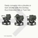 Bugaboo Donkey 5 Mono, Convertible Double Stroller, Improved Design, Reversible Seat, One Hand Steering, Side Basket, Black/Forest Green - 6