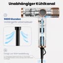 Faszin Haartrockner Leichter Föhn mit 110.000 RPM bürstenlosem Motor für Schnelles Trocknen, Wenig Lärm, LED-Anzeige, 200 Millionen Ionen fön,3 Magnetdüse für Zuhause Salon (Tiefschwarz) - 6