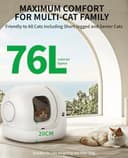 PETKIT PURA MAX 2 Self Cleaning Cat Litter Tray, App Control Automatic Cat Litter Tray for Multi-Cats, Extra-Large, Advanced Odour Control, Smart Robot Litter Box with Mat and Liners - 5
