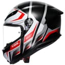 AGV K6 S Karve Premium Integralhelm Matt-Schwarz / Weiß / Rot S Carbon-Aramid Motorradhelm leicht mit Pinlock & Kommunikationsvorbereitung - 4