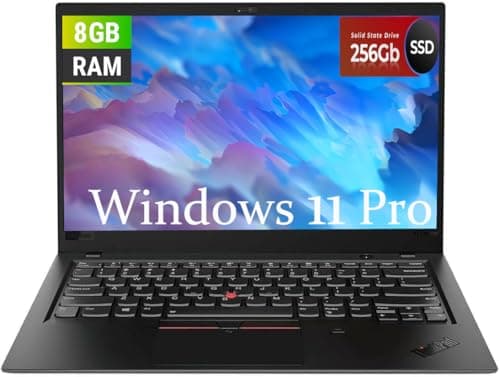 Lenovo Thinkpad X1 Carbon Gen 6 Laptop Professional, 14" FHD (1920 x 1080), Intel Core i5-8250U 1,6 GHz, RAM 8 GB, SSD 256 GB, tastiera QWERTY, Windows 11 Pro (rinnovato)