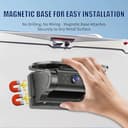 Solar Telecamera Retromarcia Wireless, WiFi Telecamera Posteriore per Auto, HD 1080P Visione Notturna, 9600 mAh Batteria Ricaricabile, Base Magnetica per Camion, Camper, Furgone, Rimorchio - 6