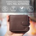 Lavalen Carteras para Hombre Piel - Monedero con Estilo - Cartera Hombre Hecha a Mano Cuero Auténtico - Billeteras con RFID - La Cartera Cómoda - Wallets for Men - Regalos Originales. - 2
