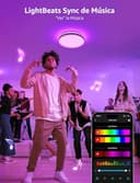 Lepro T1 AI Plafón LED Techo Inteligente, Lámpara Techo 24W 1800LM, Luz RGB y Blanca Regulable, Control de Voz, Sync Música, Funciona con Alexa, Google Home, Diseñador de Iluminación AI Personalizado - 5