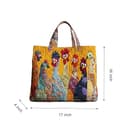 TIAASTAP Böhmische Hippie Shopper Tasche - Blumen & Bücher Stickmuster-Vintage Stepp-Tote Bag, Multifunktionale Weekender für Alltag & Festival - 6