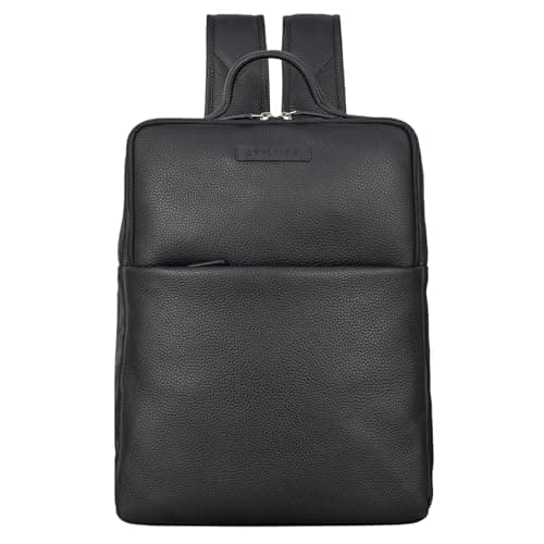 STILORD 'Noé' Zaino Elegante in Cuoio per Ufficio e Università - Porta PC 14 Pollici, Lavoro, Uomo e Donna - Pelle Genuina Colore:nero