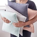 Schöner Wohnen Kollektion Lino Zierkissenhülle Zimt • Kissenhülle 40x40 ohne Füllung • hochwertige Leinen-Baumwoll Mischung • waschbarer Zierkissenbezug - 3